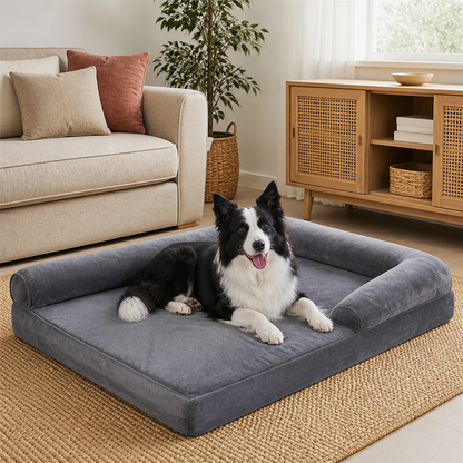 Ortekor Orthopedic Sponge Foam Dog Bed (Removable Washable Cover)