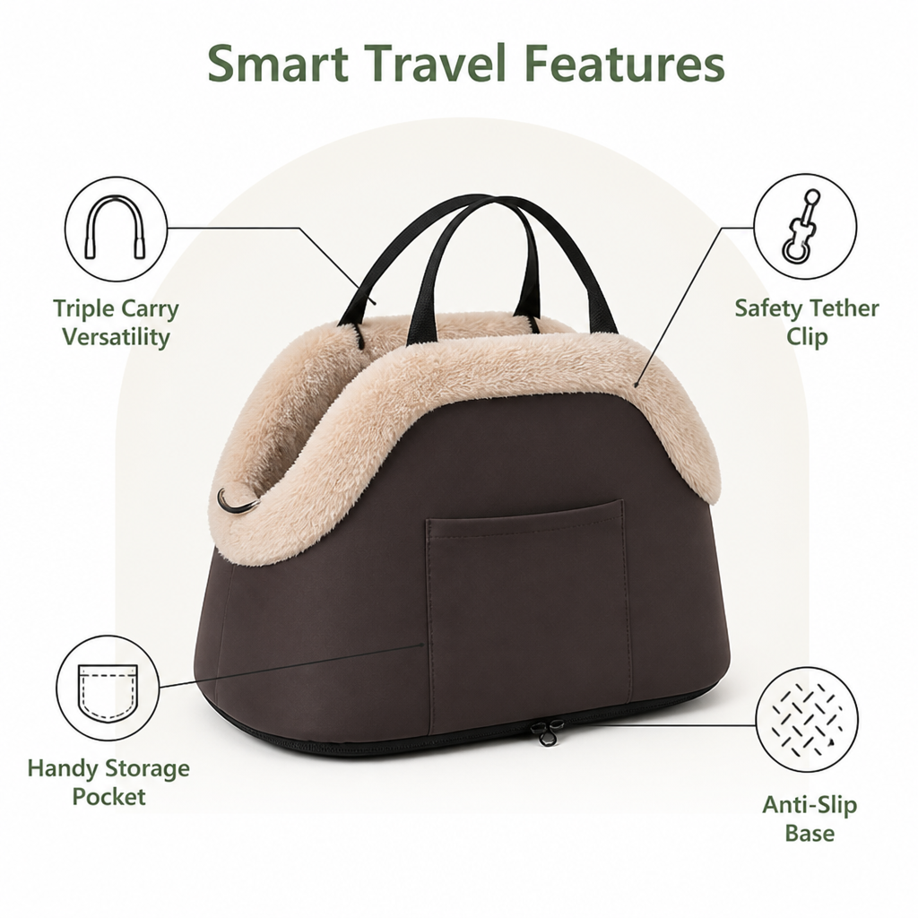 Ortekor Plush & Anti-Slip Travel Carrier