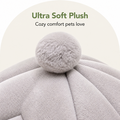 Ortekor Plush Coral Velvet Cat & Small Dog Cave Bed (Machine-Washable)