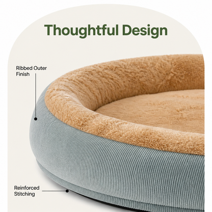 Ortekor Plush Corduroy Washable & Breathable Pet Bed
