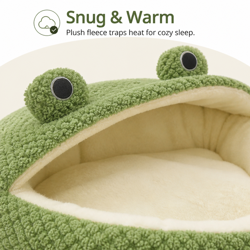 Ortekor Plush Enclosed Waterproof & Anti-Slip Pet Bed (Removable Cushion)
