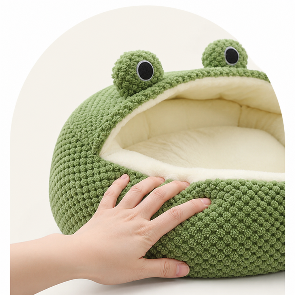 Ortekor Plush Enclosed Waterproof & Anti-Slip Pet Bed (Removable Cushion)