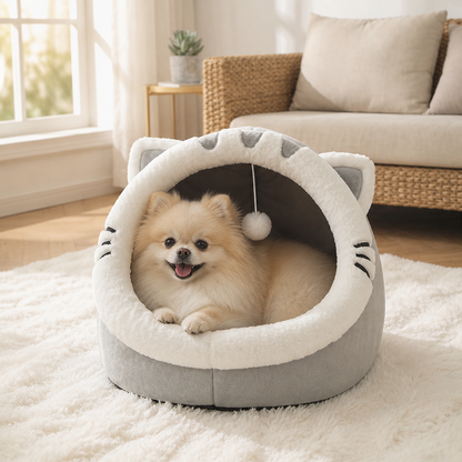 Ortekor Plush & Insulated Pet Cave Bed