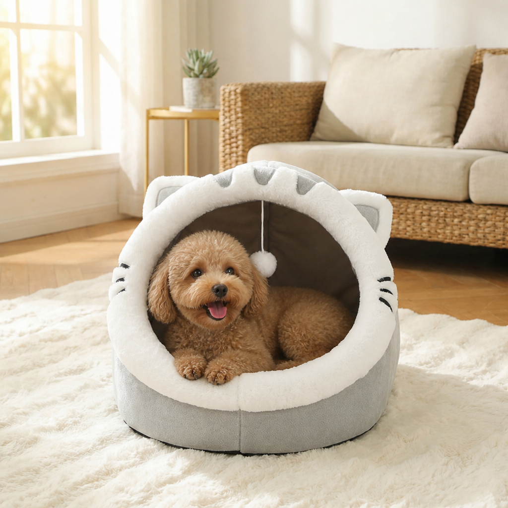Ortekor Plush & Insulated Pet Cave Bed