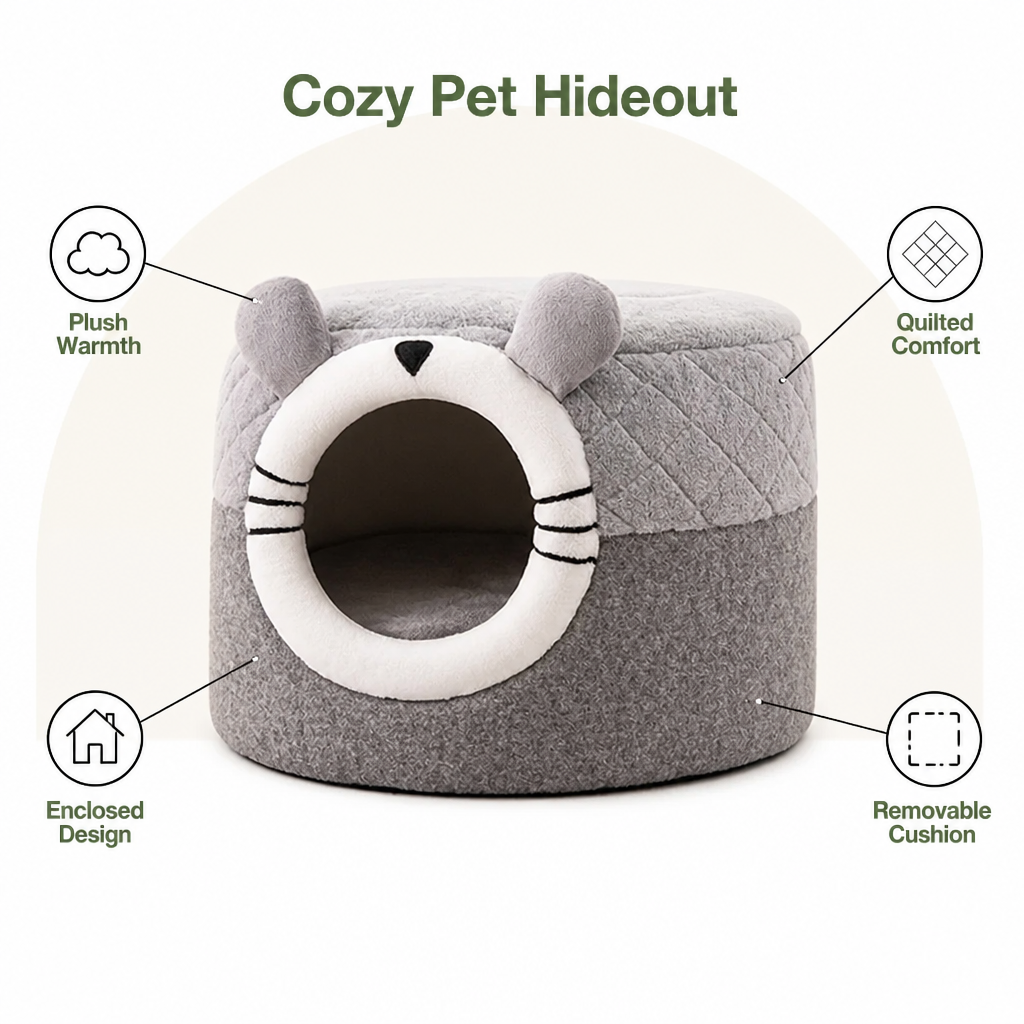 Ortekor Plush Insulated Pet Tent (Removable Cushion)