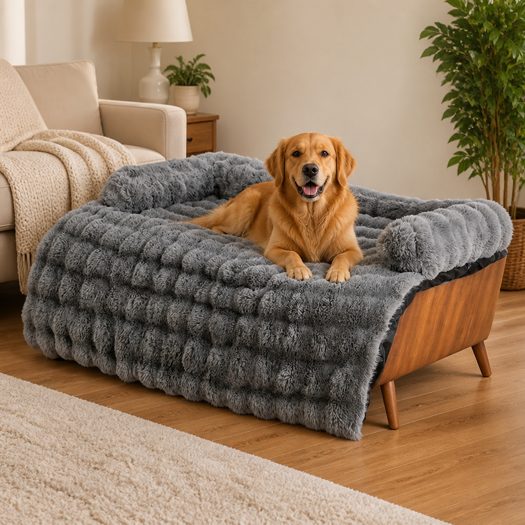 Ortekor Plush Sofa-Style Washable Dog Bed