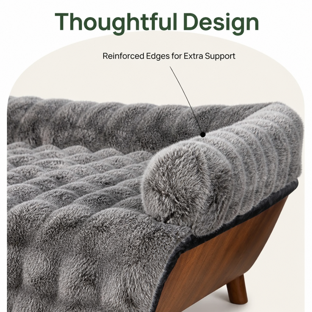 Ortekor Plush Sofa-Style Washable Dog Bed