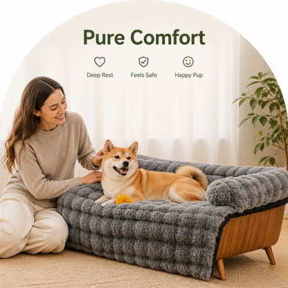 Ortekor Plush Sofa-Style Washable Dog Bed