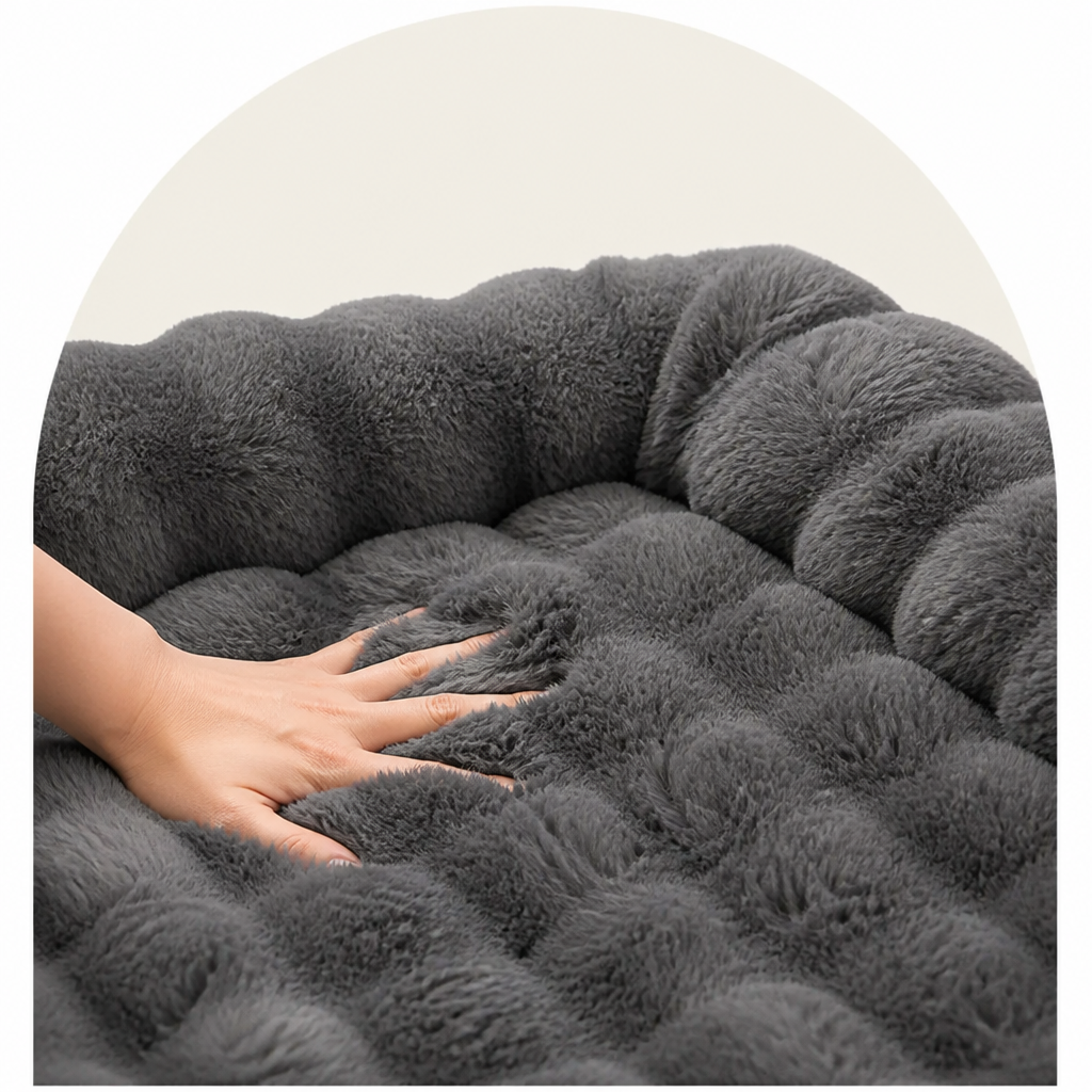 Ortekor Plush Sofa-Style Washable Dog Bed