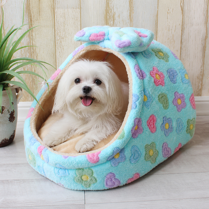 Ortekor Plush Velvet Foldable Dog Bed (Removable Cover)