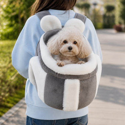 Ortekor Plush Winter-Lined Pet Carrier Backpack
