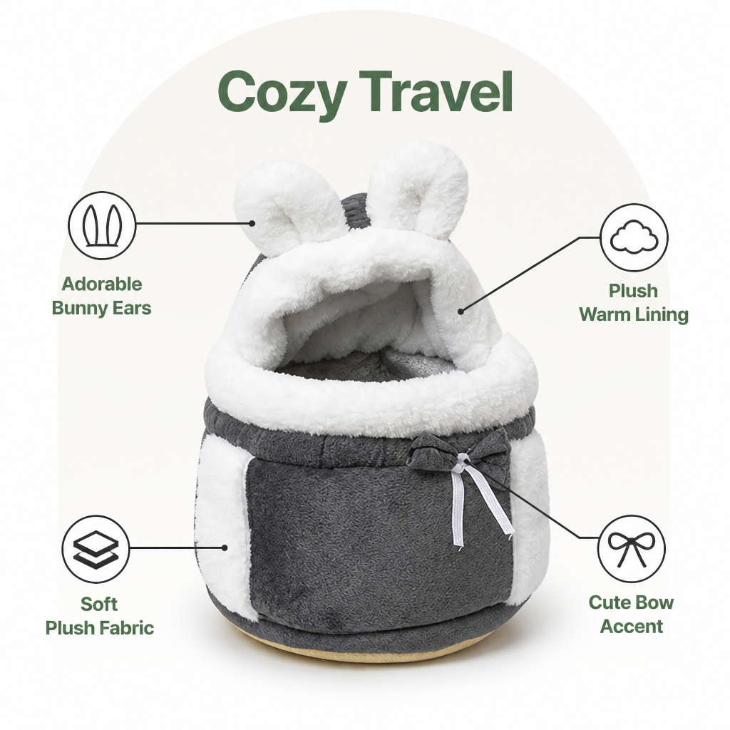 Ortekor Plush Winter-Lined Pet Carrier Backpack