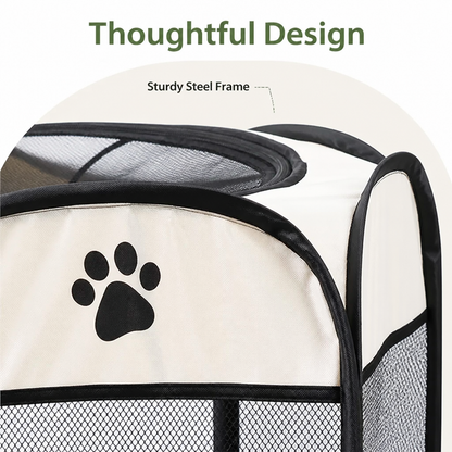 Ortekor Pop-Up & Foldable Mesh Pet Tent (Zippered Doors)