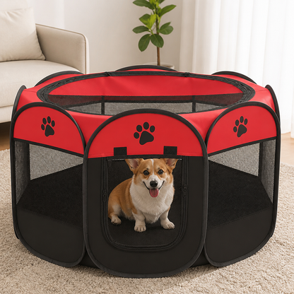 Ortekor Portable Foldable Oxford Cloth Pet Playpen
