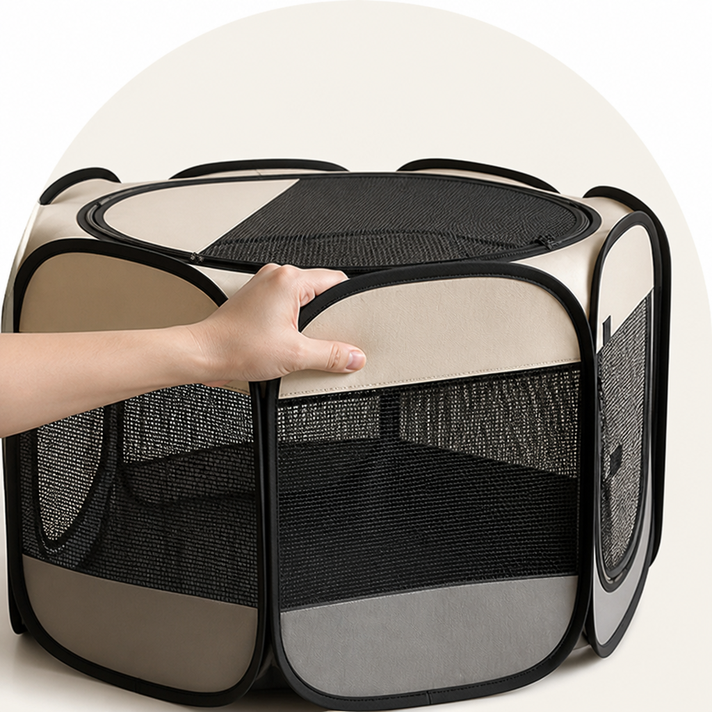 Ortekor Portable Foldable Oxford Cloth Pet Playpen