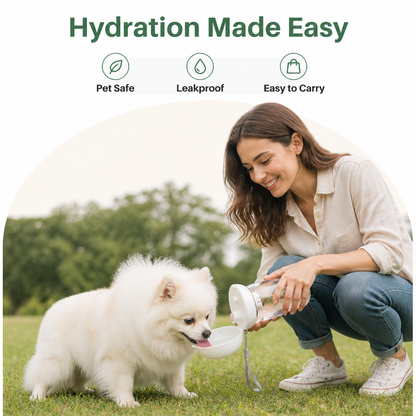 Ortekor Portable Food-Grade Pet Water Bottle (Lanyard)