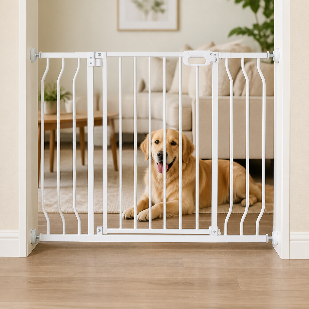 Ortekor Pressure-Mount Auto-Close Steel Baby & Pet Gate