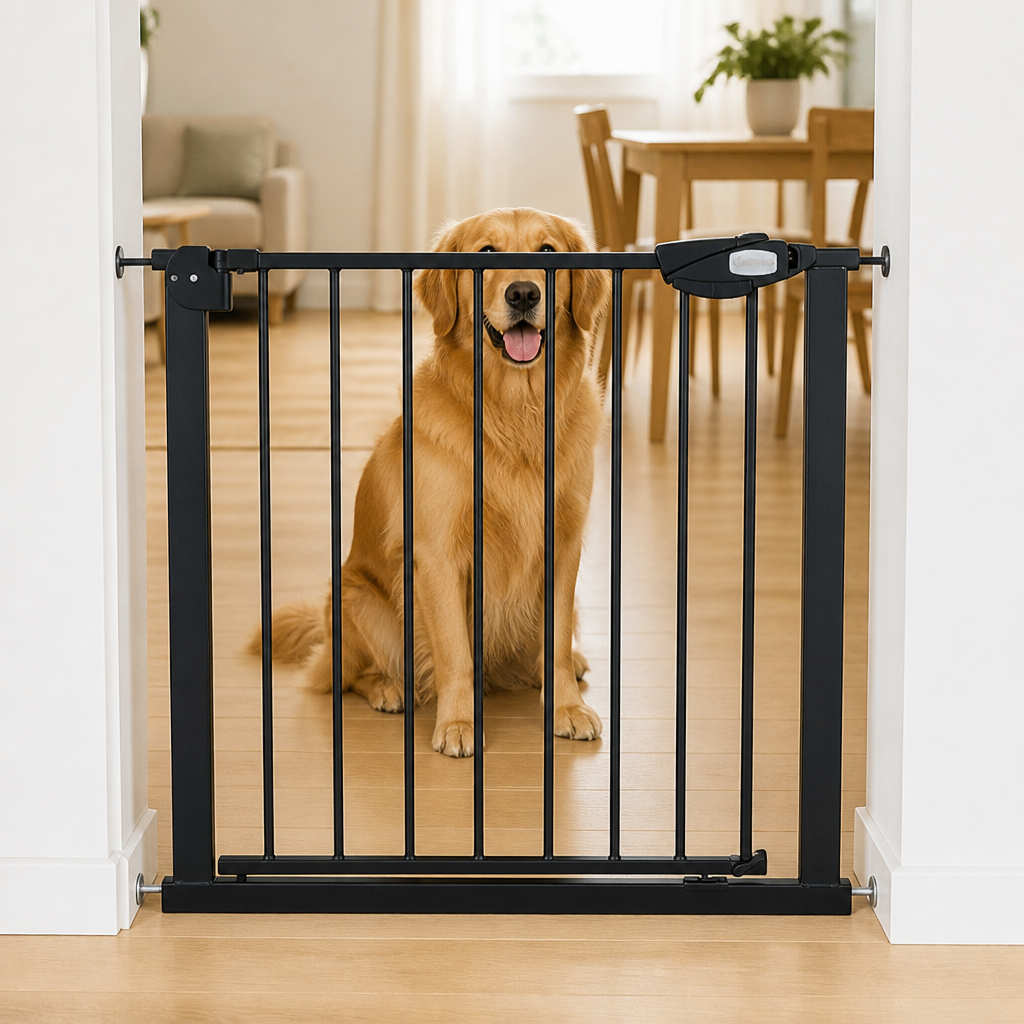 Ortekor Pressure-Mounted Auto-Close & Double Lock Pet Gate