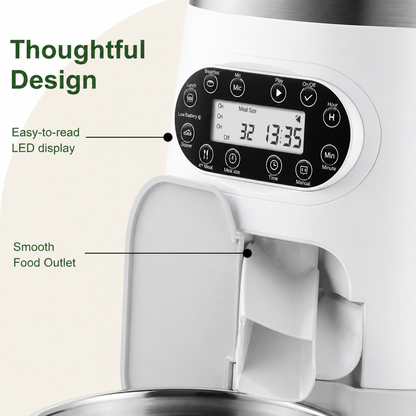 Ortekor Programmable Portion Control & Infrared Anti-Overflow Pet Feeder