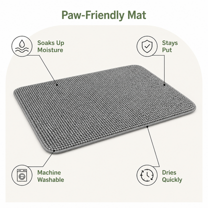 Ortekor Quick-Dry Microfiber Absorbent & Non-Slip Dog Mat