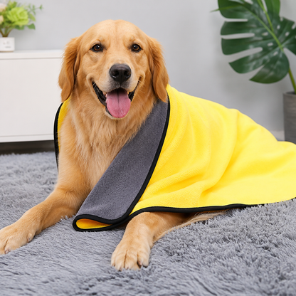 Ortekor Quick-Dry Ultra-Fine Fiber & Super-Absorbent Pet Towel (Machine Washable)
