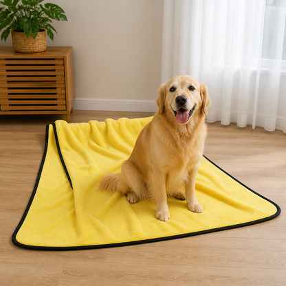 Ortekor Quick-Dry Ultra-Fine Fiber & Super-Absorbent Pet Towel (Machine Washable)