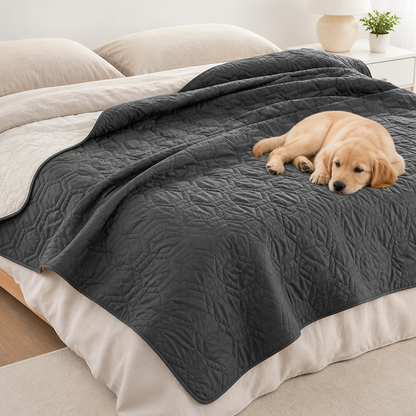 Ortekor Quilted Waterproof Machine Washable Sofa & Bed Cover (Non-Slip Backing)