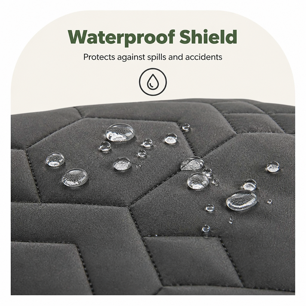 Ortekor Quilted Waterproof Machine Washable Sofa & Bed Cover (Non-Slip Backing)