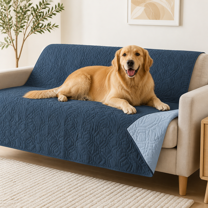Ortekor Quilted Waterproof Machine Washable Sofa & Bed Cover (Non-Slip Backing)