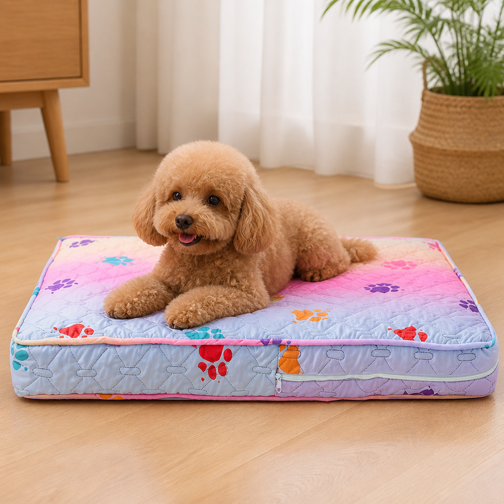 Ortekor Quilted Waterproof Washable Dog Bed Cover (Removable)