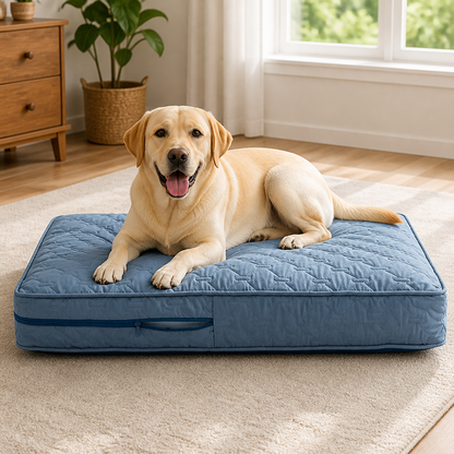 Ortekor Quilted Waterproof Washable Dog Bed Cover (Removable)
