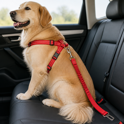 Ortekor Reflective & Adjustable Car Seat Leash (Quick-Release)