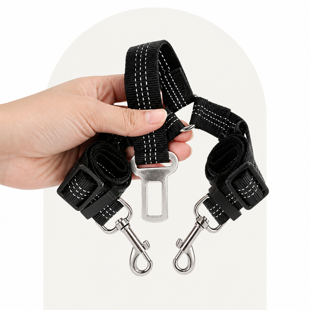 Ortekor Reflective Elastic Shock-Absorbing Car Seat Tether