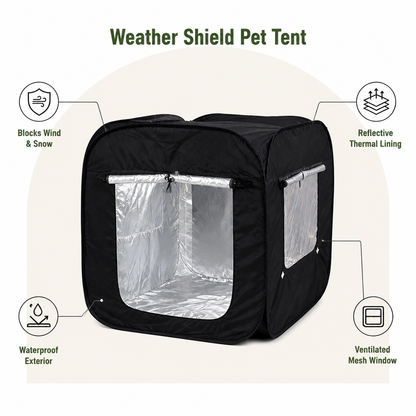 Ortekor Reflective Thermal Lining & Windproof Foldable Pet Tent
