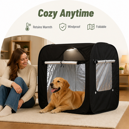 Ortekor Reflective Thermal Lining & Windproof Foldable Pet Tent