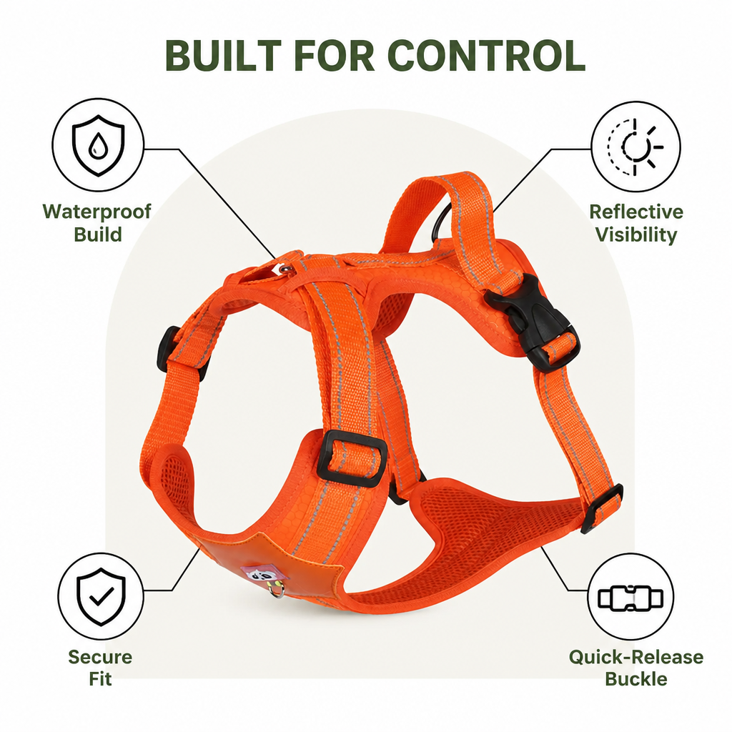 Ortekor Reflective & Waterproof Tactical Dog Harness