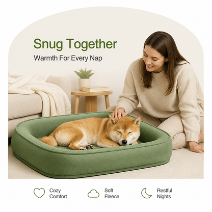 Ortekor Reversible Plush Fleece Bolster Bed