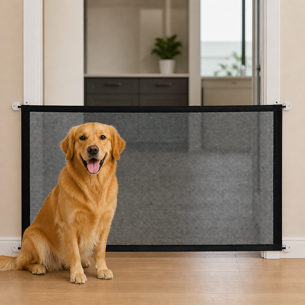 Ortekor Scratch-Resistant Nylon Foldable Pet Gate (Tool-Free Setup)