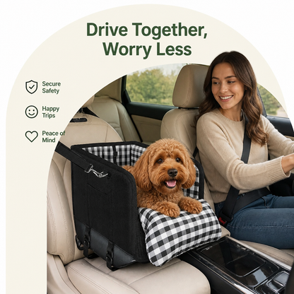 Ortekor Seat Belt Support & Anti-Slip Dog Booster Seat