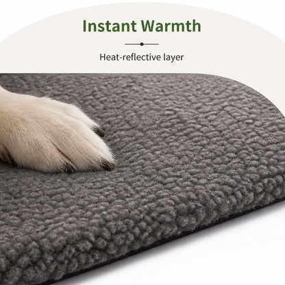 Ortekor Self-Heating Lambswool Non-Slip Pet Mat (Removable Cover)