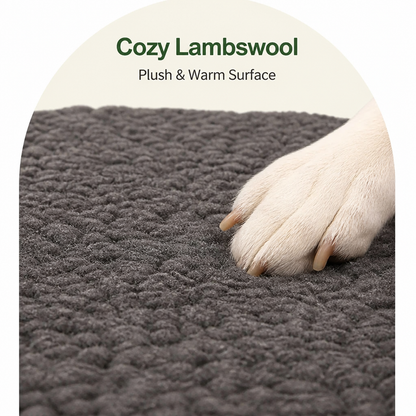 Ortekor Self-Heating Lambswool & Non-Slip Pet Mat (Removable Cover)