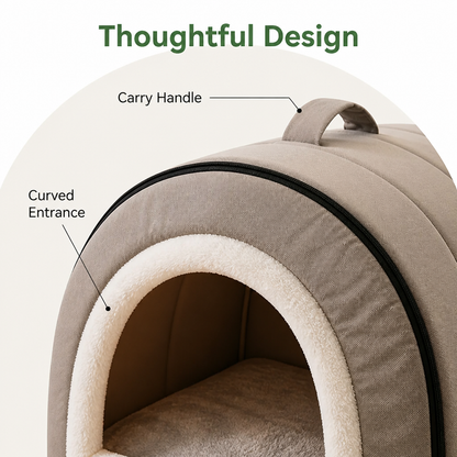 Ortekor Self-Warming Cozy Pet Cave Bed