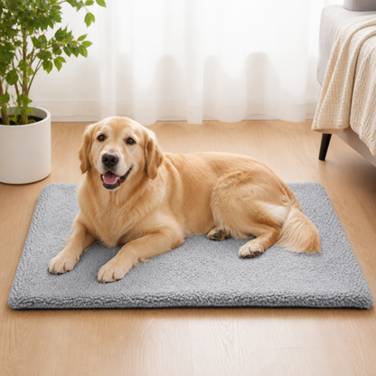 Ortekor Self-Warming Plush Faux Fur Pet Mat (Machine Washable)