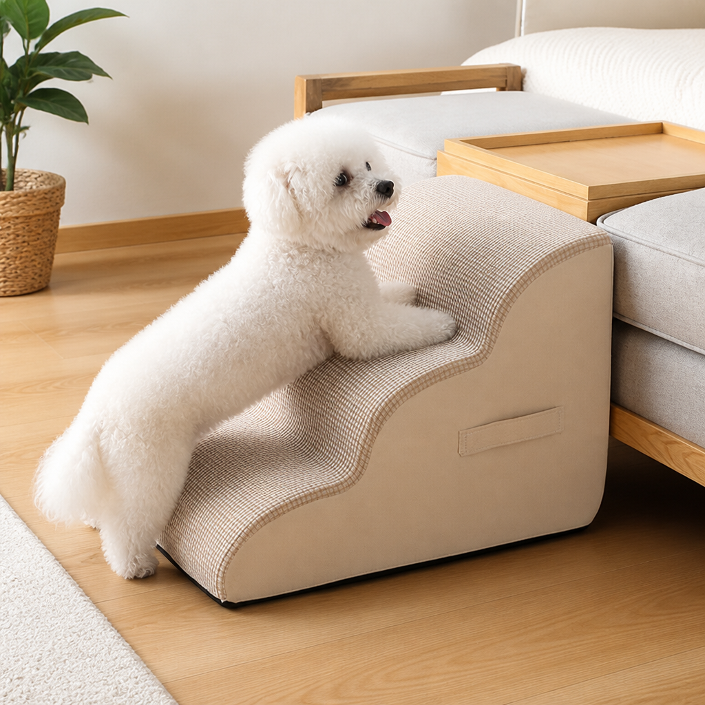 Ortekor Senior-Friendly Soft Foam 3-Step Pet Stairs