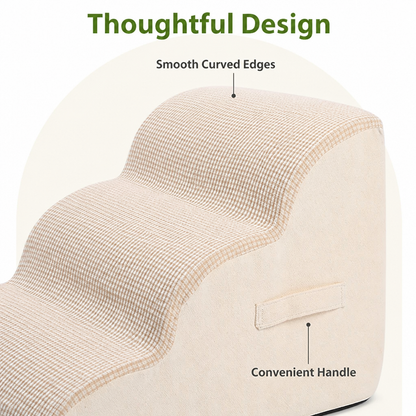 Ortekor Senior-Friendly Soft Foam 3-Step Pet Stairs