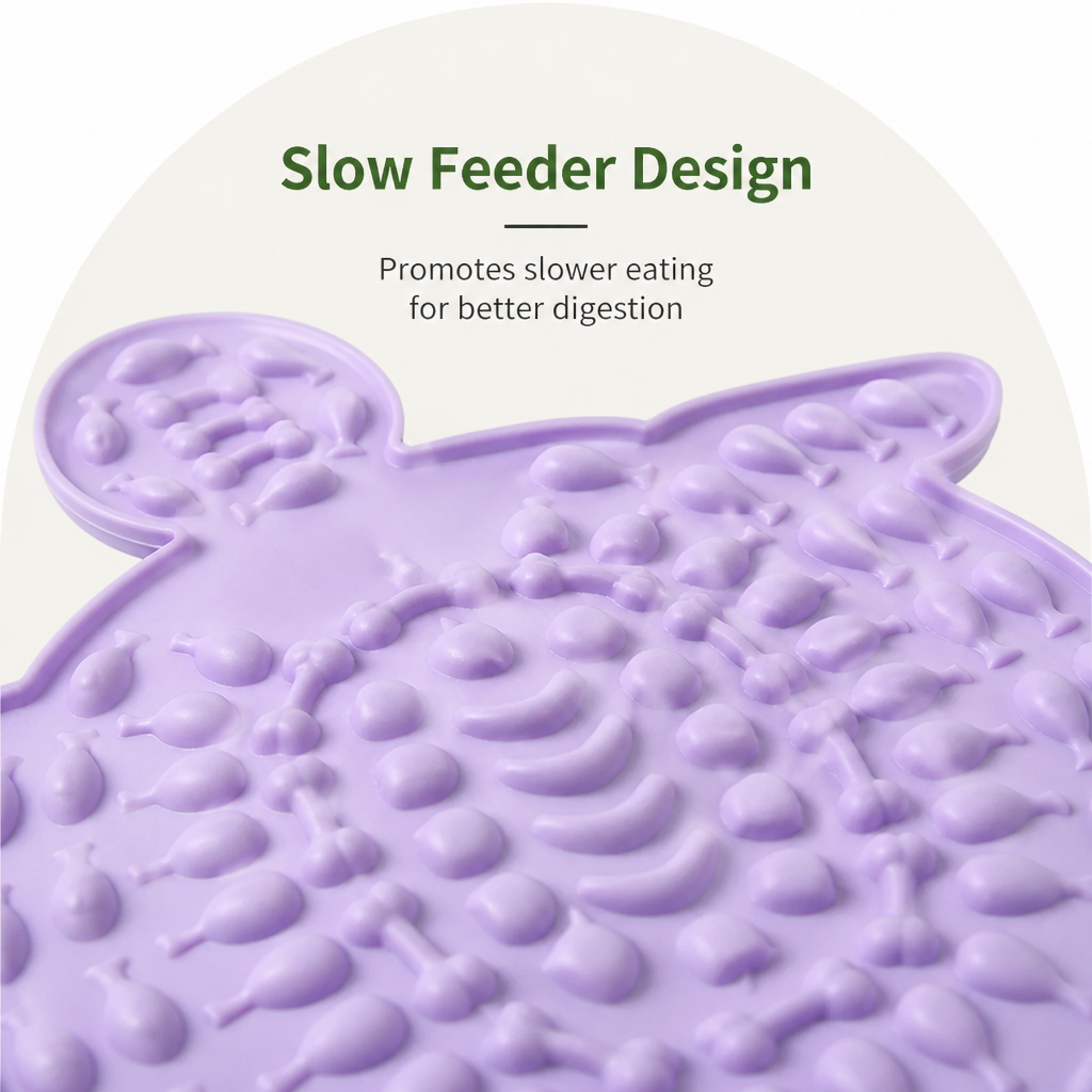 Ortekor Silicone Slow-Feeding Lick Mat (Suction-Cup Base)