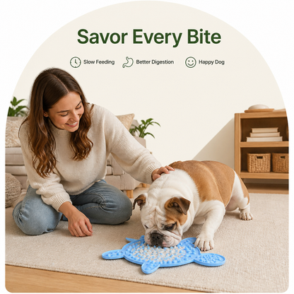 Ortekor Silicone Slow-Feeding Lick Mat (Suction-Cup Base)