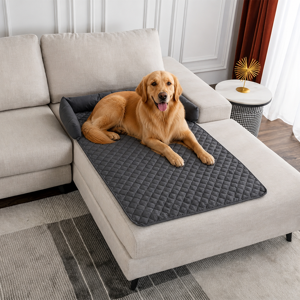 Ortekor Slip-Resistant & Waterproof Bolster Bed (Removable Bolsters & Washable Cover)