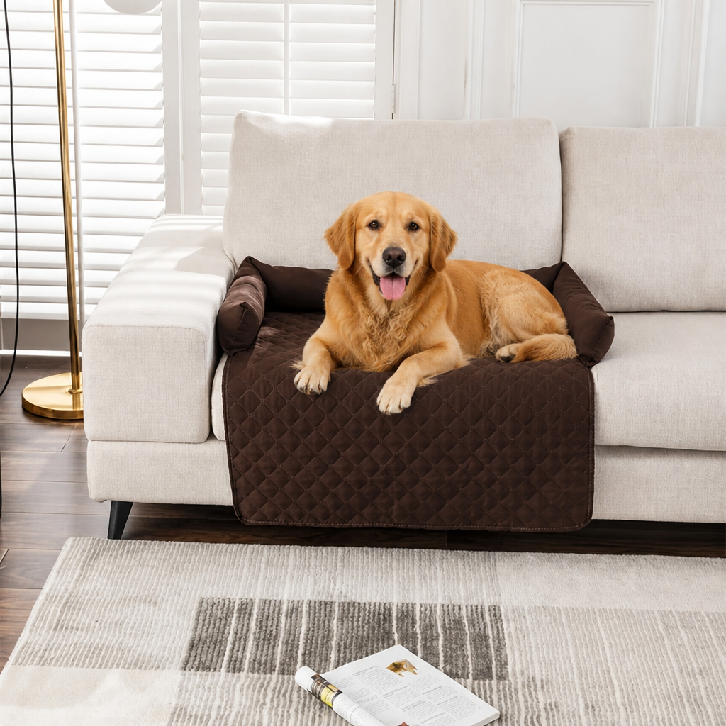 Ortekor Slip-Resistant & Waterproof Bolster Bed (Removable Bolsters & Washable Cover)