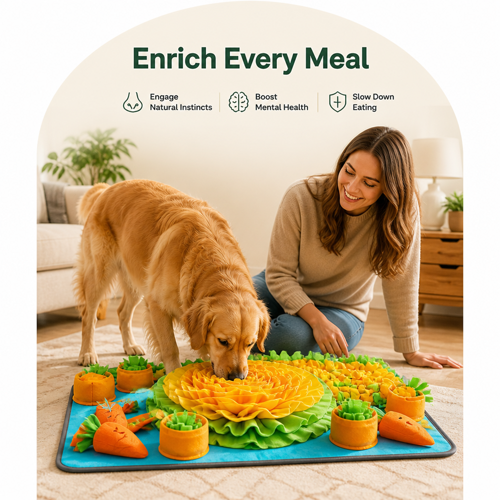 Ortekor Slow-Feeder & Washable Snuffle Mat